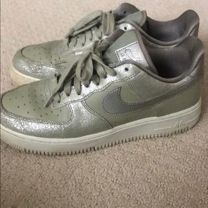 Green Nike Air Force 1s